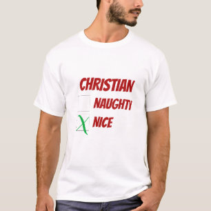 T-shirt Personnalisé Nice ou Nice Novelité de Noël