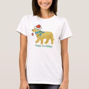 T-shirt Personnalisé Noisette Noël Goldendoodle