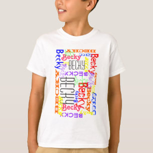T-shirt Personnalisé Nom personnalisé Collage coloré