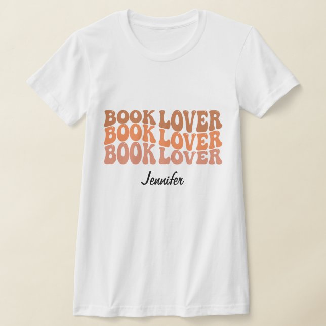 T-shirt Personnalisé Nom personnalisé Livre Lover Lecture  (Poser)