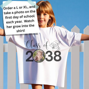 T-shirt Personnalisé Nom, Photo, Classe d'empreinte manusc