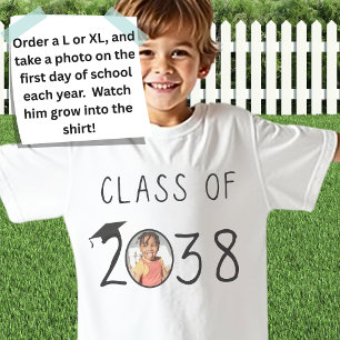 T-shirt Personnalisé Nom, Photo, Classe d'empreinte manusc