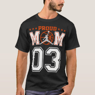 T-shirt Personnalisé Numéro 03 Fier Basketball Maman Perso