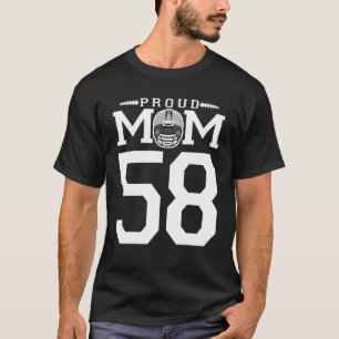 T-shirt Personnalisé Numéro 58 Fier Football Maman Personn