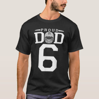 T-shirt Personnalisé Numéro 6 Fier Football Papa Personnal
