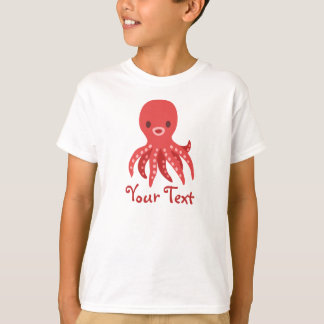 T-shirt personnalisé par poulpe de Kawaii -