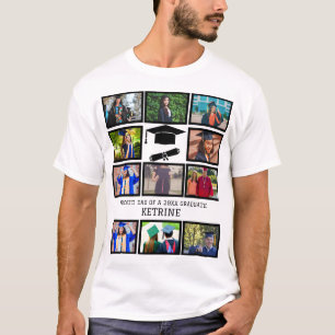 T-shirt Personnalisé père fier de la diplômée 11 photo col