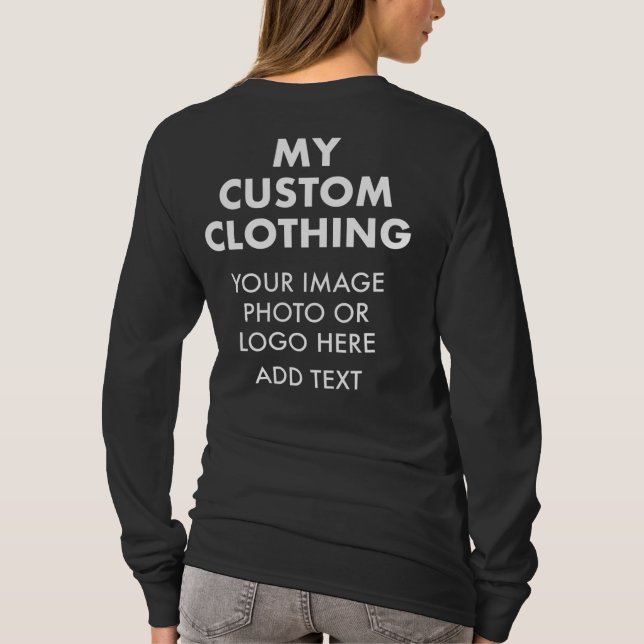 T-SHIRT PERSONNALISÉ PERSONNALISÉ FEMMES DORMIÈRE NOIRE (Dos)