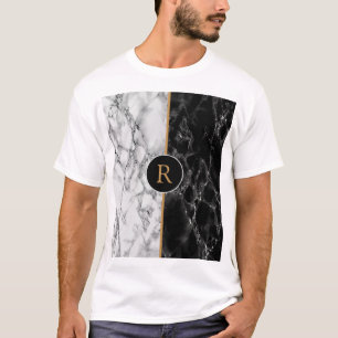 T-shirt Personnalisé Personnalisé Votre Lettre Monogram T-