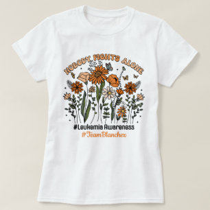T-shirt Personnalisé Personne ne combat la leucémie seul F