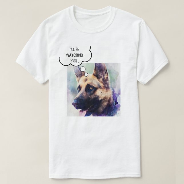 T-shirt Personnalisé Photo Comic Bubble Je vous regarderai (Design devant)