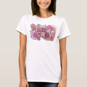 T-shirt personnalisé PINK CREW rose vif