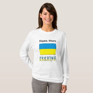 T-shirt personnalisé pour femmes avec drapeau ukra