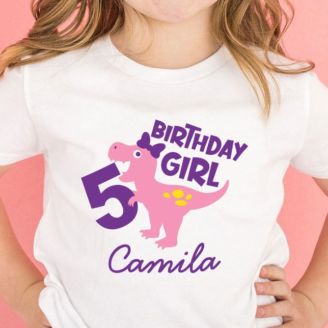 T-shirt personnalisé pour fille 5e anniversaire Di (Créateur téléchargé)