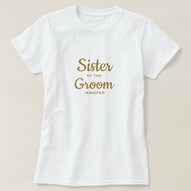 T-Shirt personnalisé pour la sœur du marié (Design devant)