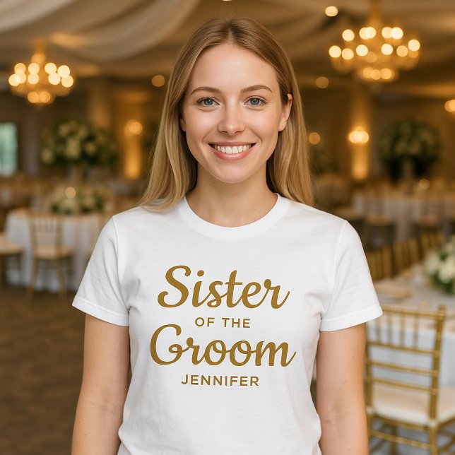 T-Shirt personnalisé pour la sœur du marié (Créateur téléchargé)