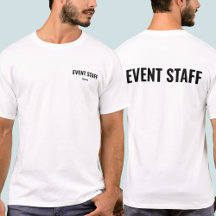 T-shirt personnalisé pour le personnel d'événement