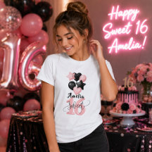 T-shirt personnalisé pour les 16 ans de la fille d