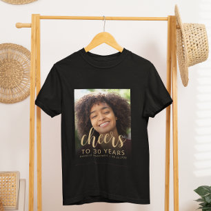 T-shirt personnalisé pour les 30 ans avec photo