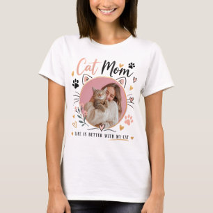 T-shirt personnalisé pour maman chat avec photo