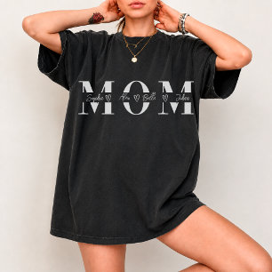 T-shirt personnalisé pour maman, style bootleg vin