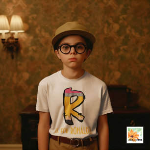 T-shirt Personnalisé Retour à l'école Alphabet R