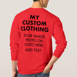 T-SHIRT PERSONNALISÉ SUR MESURE POUR HOMME, ROUGE