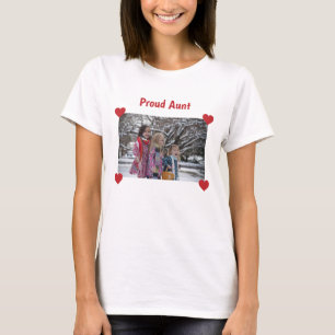 T-shirt personnalisé Tante fière Amour Photo