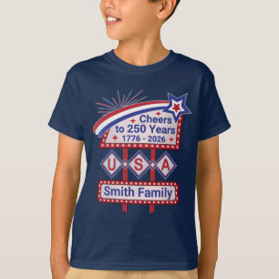 T-shirt Personnalisé USA 250–Marquise Rétro Patriotique