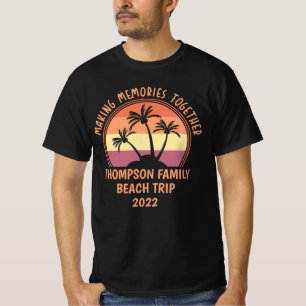 T-shirt Personnalisé Vacances en famille Été Réunion Plage