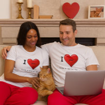 T-shirt personnalisé Valentine Love You