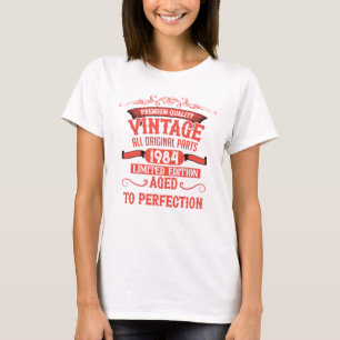 T-shirt Personnalisé vintage 40e anniversaire rouge
