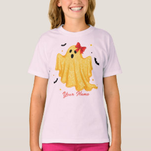 T-shirt Personnalisé Votre Nom Filles' Halloween Fantôme