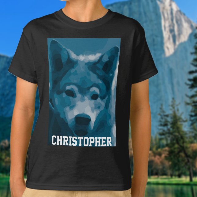 T-shirt personnalisé Wolf Lone (Créateur téléchargé)