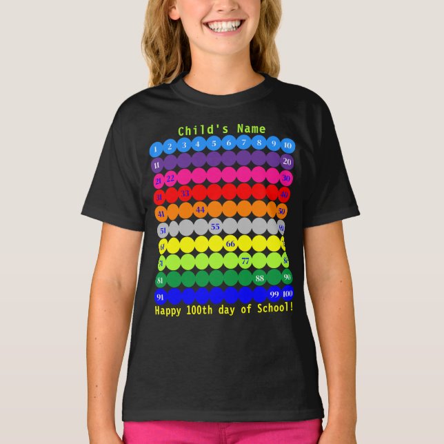 T-shirt Personnalisée Bonne 100e Journée de la Chemise des (Devant)