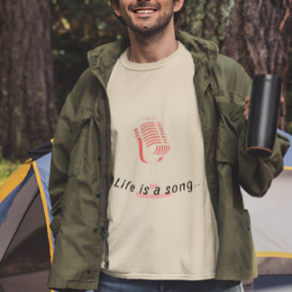 T-shirt Personnalisée La vie est un tee de chanson