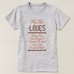 T-shirt PERSONNALISÉE MiMi AIME ses petits-enfants