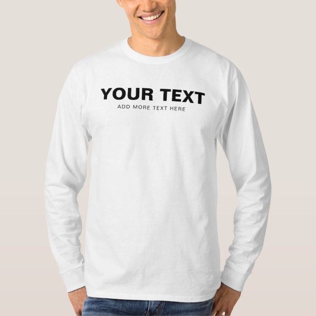 T-shirt Personnaliser Ajouter Nom du texte Photo Mens Modè (Devant)