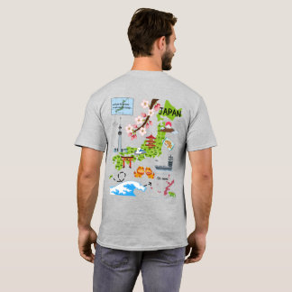 T-shirt Personnaliser avant, Fun Japonais Carte Design ret
