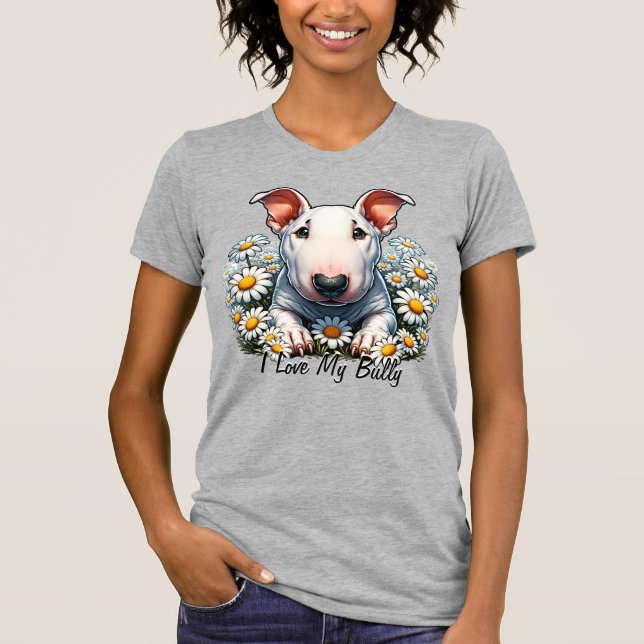 T-shirt Personnaliser Bull Terrier dans les marais (Devant)