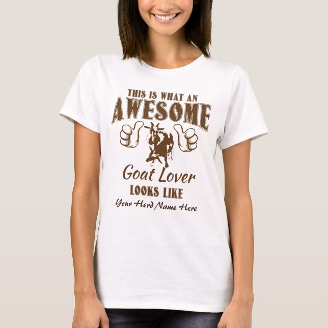T-shirt PERSONNALISER CETTE magnifique chèvre Lover Pygmy  (Devant)
