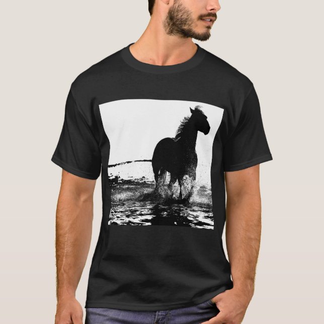 T-shirt Personnaliser Cheval Pop Art Modèle tendance (Devant)