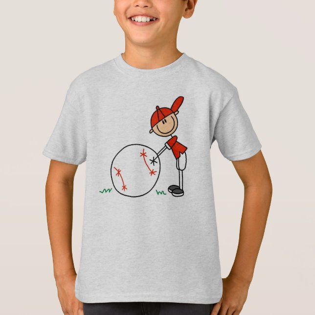 T-shirt Personnaliser de base-ball de garçons (Devant)