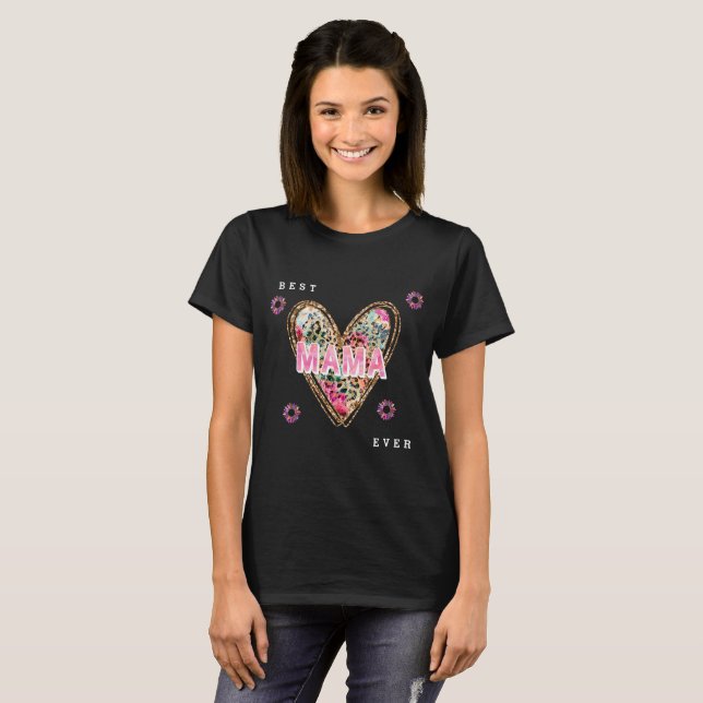 T-shirt Personnaliser de la mère de la floraison cardiaque (Devant entier)