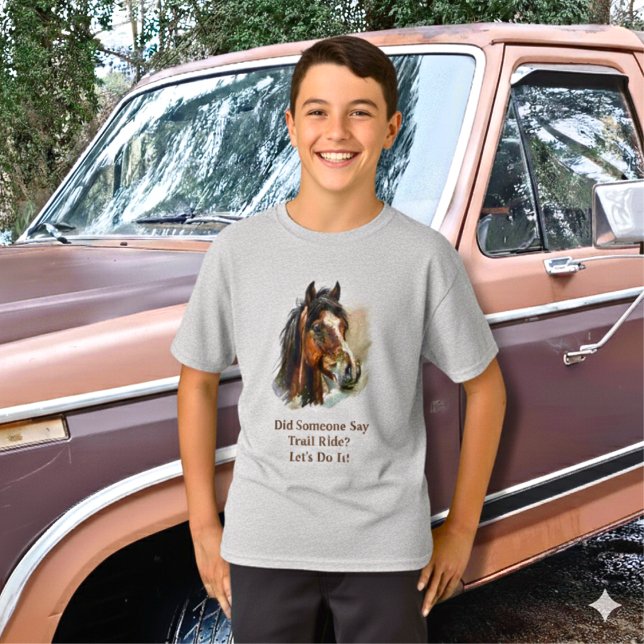 T-shirt Personnaliser du Cheval des enfants (Créateur téléchargé)