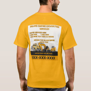 T-shirt Personnaliser Excavation Générale Entrepreneur Con