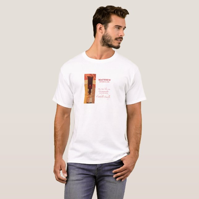 T-shirt Personnaliser, Félicitations RCIA, catholique, rou (Devant entier)