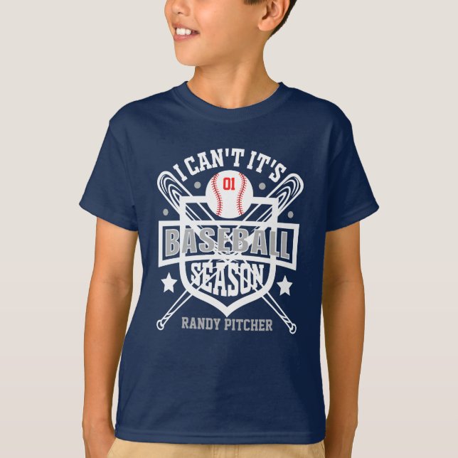T-shirt Personnaliser Je ne peux pas son baseball Saison N (Devant)