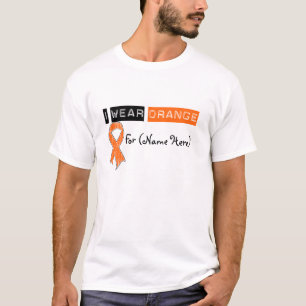 T-shirt Personnaliser Je Porte La Leukémie Du Ruban D'Ora