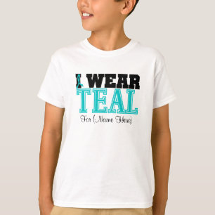 T-shirt Personnaliser je porte le cancer de l'ovaire Turqu